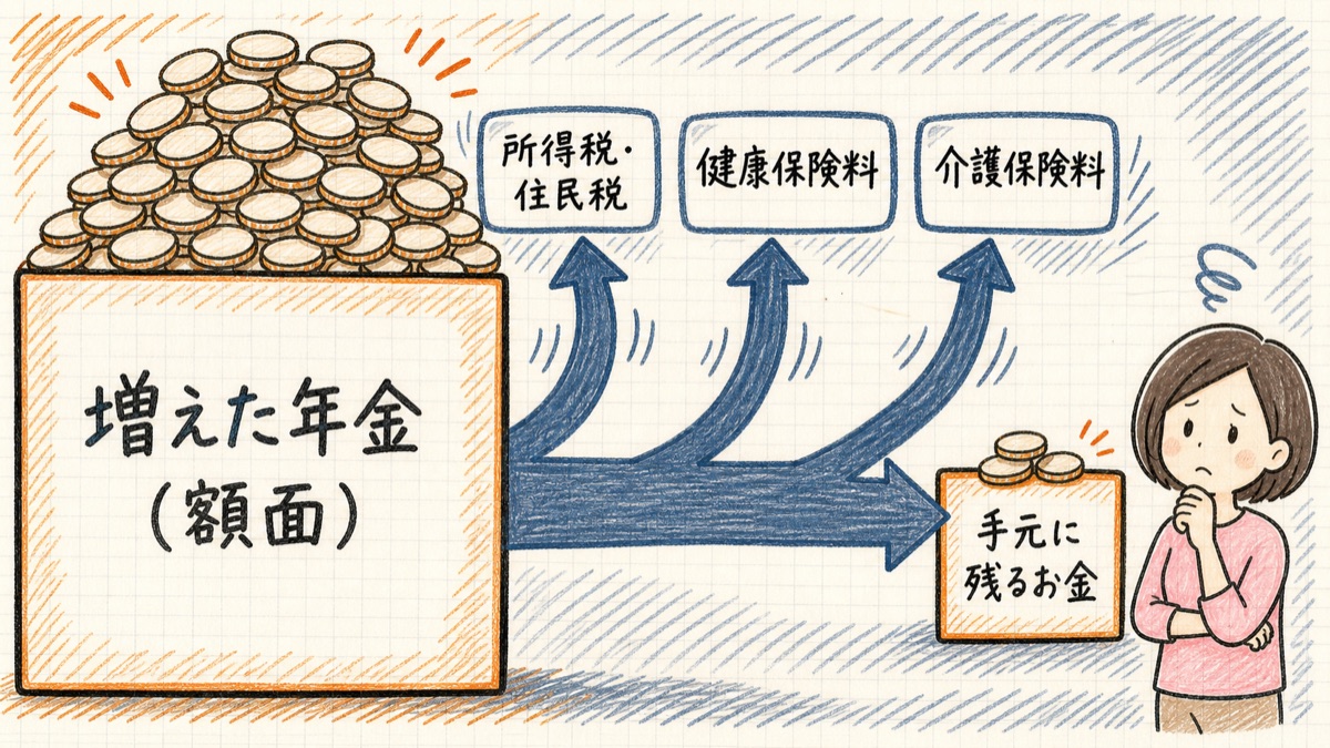 引かれたあとが手取り。増えても、そのままは残りません